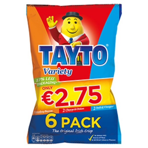 Picture of Tayto Variety 6pk 150g PM€2.75 x16