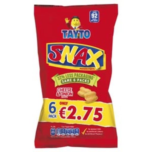 Picture of Tayto Snax 6pk 102g PM€2.75 x20