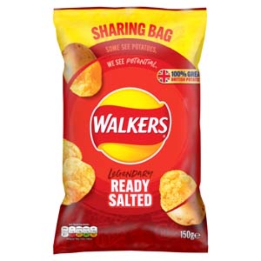 Picture of Walkers Lge Ready Salted Crisps 150g x6