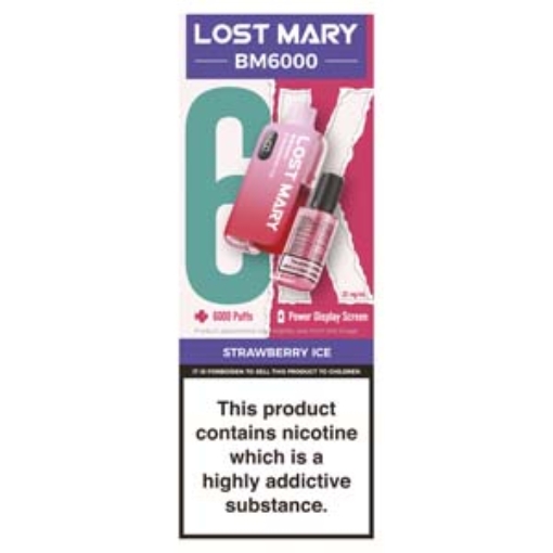 Picture of Lost Mary BM6000 Strawberry Ice 20mg x5