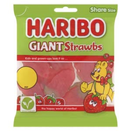 Picture of Bags Haribo Giant Strawbs 140g PM€1.25 x12