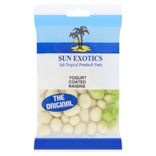Picture of Bags Yoghurt Coated Raisins Sun Exotics 100g x12